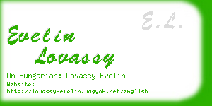 evelin lovassy business card